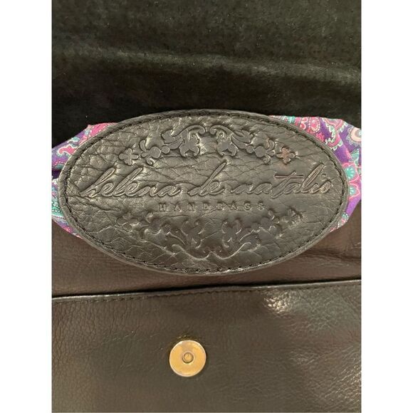 Helena De Natalis Black Leather Foldover Handbag - Picture 9 of 11